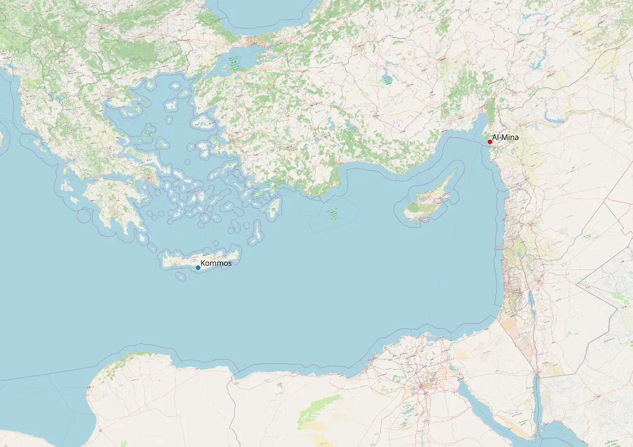 Kommos i Al-Mina: Jaciments semblants de cultures diferents?
